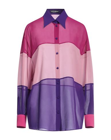 Dolce & Gabbana Woman Shirt Purple Size 12 Silk