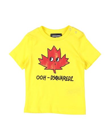 Dsquared2 Newborn T-shirt Yellow Size 3 Cotton In Yellow