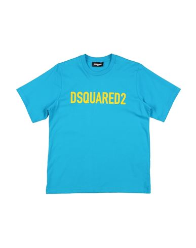 Shop Dsquared2 Toddler Boy T-shirt Azure Size 6 Cotton In Blue