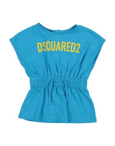 Dsquared2 Newborn Girl T-shirt Azure Size 3 Cotton In Blue