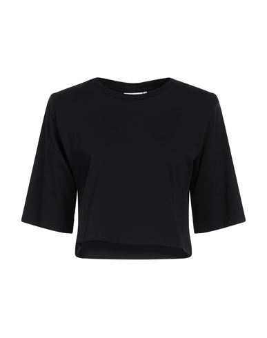 Gestuz Woman T-shirt Black Size L Organic Cotton