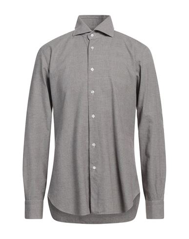 Barba Napoli Man Shirt Grey Size 16 Cotton