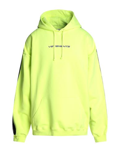 Vetements Man Sweatshirt Acid Green Size Xl Cotton