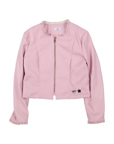 Shop Chiara Ferragni Toddler Girl Jacket Pink Size 6 Polyester, Polyurethane Resin