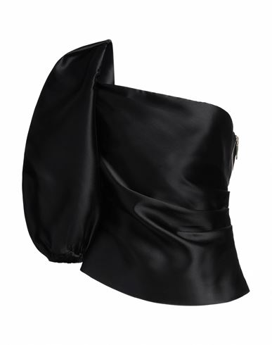 Shop Simona Corsellini Woman Top Black Size 8 Polyester