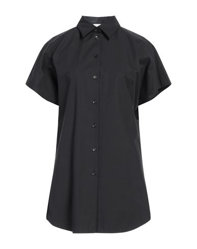 Sportmax Woman Shirt Black Size 10 Cotton, Viscose, Elastane