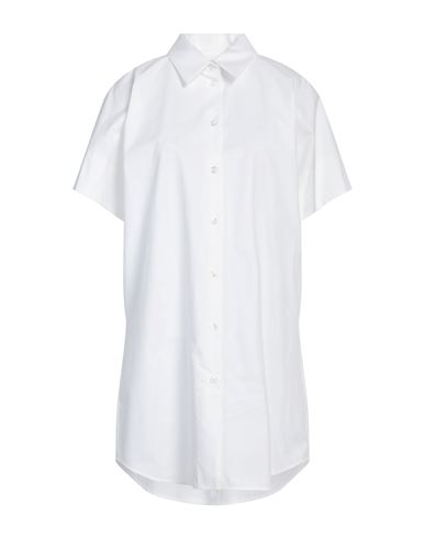 Sportmax Woman Shirt White Size 10 Cotton, Viscose, Elastane