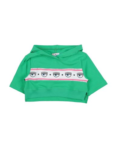 Shop Chiara Ferragni Toddler Girl Sweatshirt Green Size 6 Cotton, Elastane