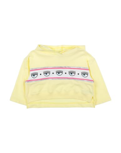Shop Chiara Ferragni Toddler Girl Sweatshirt Light Yellow Size 6 Cotton, Elastane