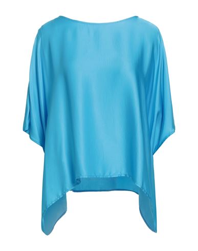Shop Manila Grace Woman Top Azure Size 8 Viscose