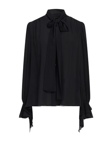 Pinko Woman Shirt Black Size 2 Viscose In Black