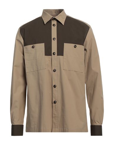 Shop Liu •jo Man Man Shirt Military Green Size Xxl Cotton, Elastane