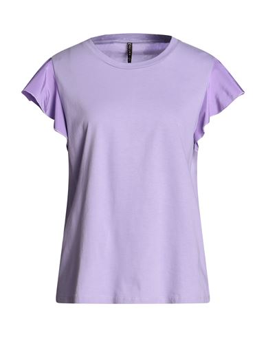 Manila Grace Woman T-shirt Purple Size L Cotton, Polyester