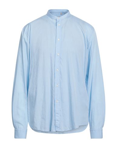 Liu •jo Man Man Shirt Light Blue Size 16 ½ Lyocell, Linen, Cotton