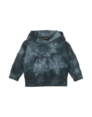 Shop Emporio Armani Toddler Boy Sweatshirt Dark Green Size 7 Cotton, Polyester, Elastane