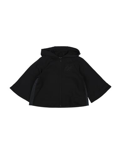 Emporio Armani Toddler Girl Sweatshirt Black Size 5 Cotton, Polyester In Black