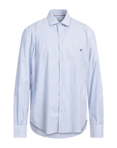 Brooksfield Man Shirt Sky Blue Size 17 ½ Cotton, Elastane