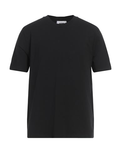 Alpha Studio Man T-shirt Black Size 44 Cotton, Elastane In Black
