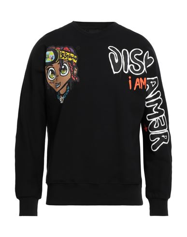 Shop Disclaimer Man Sweatshirt Black Size S Cotton