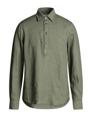 Aspesi Man Shirt Military Green Size Xl Linen