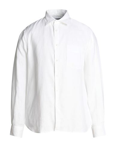 Aspesi Man Shirt White Size 17 Linen