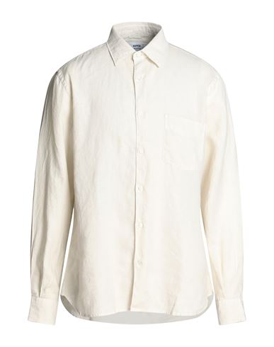 Aspesi Man Shirt Ivory Size 15 ¾ Linen In White