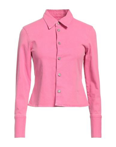 Mm6 Maison Margiela Woman Shirt Fuchsia Size 8 Cotton, Elastane In Pink
