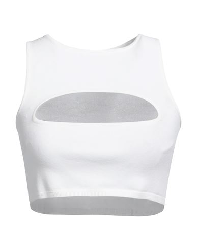 Dsquared2 Woman Top White Size L Viscose, Polyester