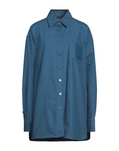Raf Simons Woman Shirt Slate Blue Size M Cotton