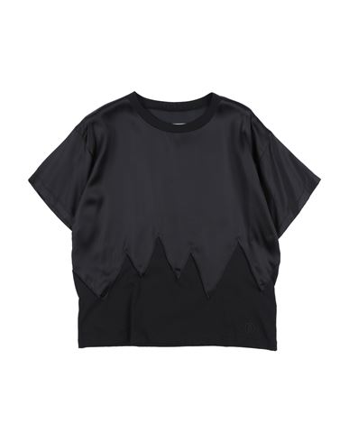 Shop Mm6 Maison Margiela Toddler Girl T-shirt Black Size 4 Rayon, Cotton