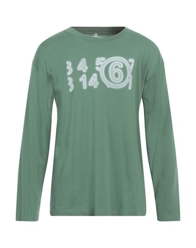 Mm6 Maison Margiela Man T-shirt Green Size Xxl Cotton