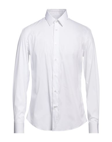 Camiceria Vincenzo Di Ruggiero Man Shirt White Size 16 Cotton, Polyamide, Elastane