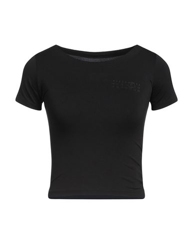 Mm6 Maison Margiela Woman T-shirt Black Size S Polyamide, Elastane