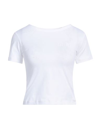 Mm6 Maison Margiela Woman T-shirt White Size L Polyamide, Elastane