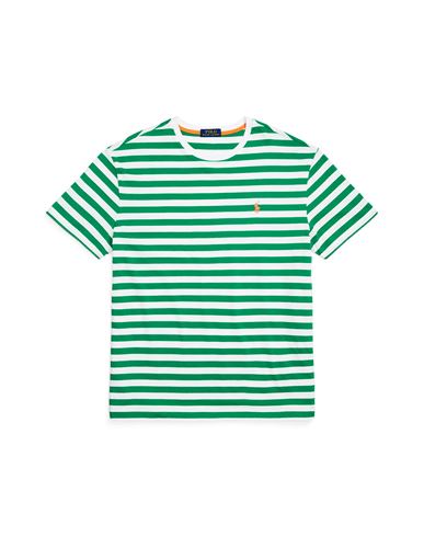 Polo Ralph Lauren Classic Fit Striped Jersey T-shirt Man T-shirt Green Size Xxl Cotton
