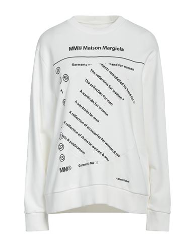 Mm6 Maison Margiela Woman Sweatshirt Off White Size Xxl Cotton