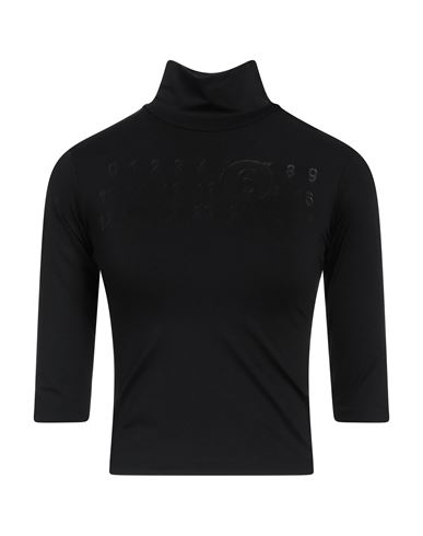 Mm6 Maison Margiela Woman T-shirt Black Size M Polyamide, Elastane