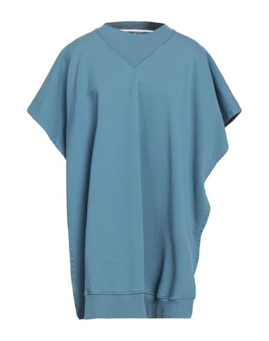 Mm6 Maison Margiela Woman Sweatshirt Pastel Blue Size Xs Cotton, Elastane