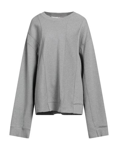Mm6 Maison Margiela Woman Sweatshirt Grey Size S Cotton, Elastane
