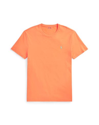 Polo Ralph Lauren Custom Slim Fit Jersey Crewneck T-shirt Man T-shirt Orange Size Xl Cotton