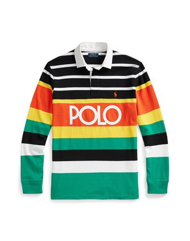Shop Polo Ralph Lauren Classic Fit Logo Jersey Rugby Shirt Man Polo Shirt Orange Size L Cotton