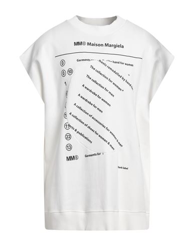 Mm6 Maison Margiela Man Sweatshirt Off White Size Xxl Cotton