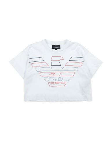 Shop Emporio Armani Toddler Girl T-shirt White Size 4 Cotton