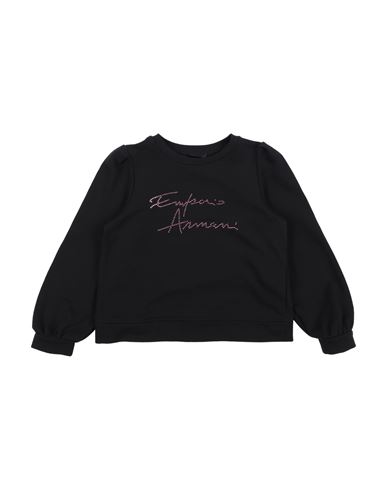 Shop Emporio Armani Toddler Girl Sweatshirt Black Size 7 Cotton, Polyester