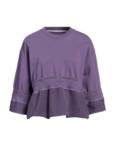 Mm6 Maison Margiela Woman Sweatshirt Purple Size S Cotton