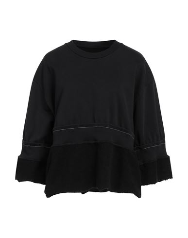 Mm6 Maison Margiela Woman Sweatshirt Black Size L Cotton