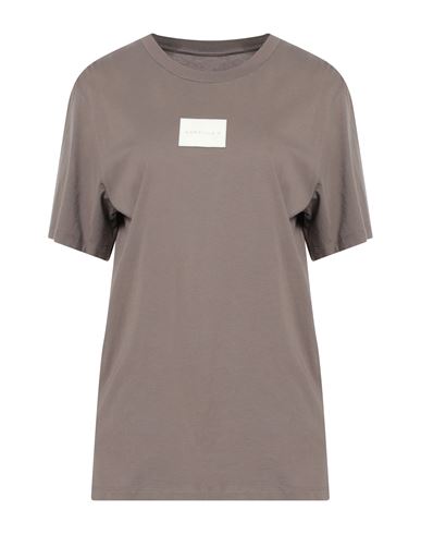 Mm6 Maison Margiela Woman T-shirt Dove Grey Size 3xl Cotton, Elastane