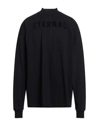 Fear Of God Man Sweatshirt Black Size Xl Cotton, Lycra