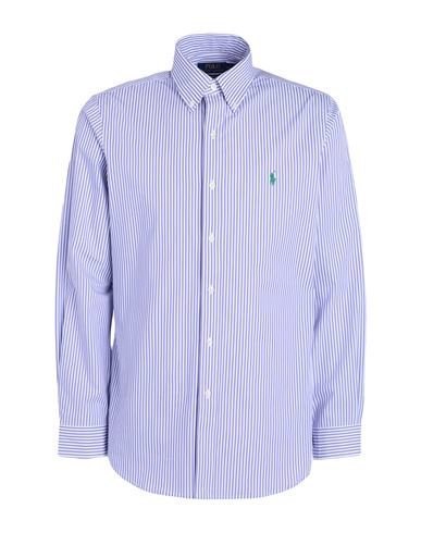 Polo Ralph Lauren Man Shirt Purple Size M Cotton, Elastane