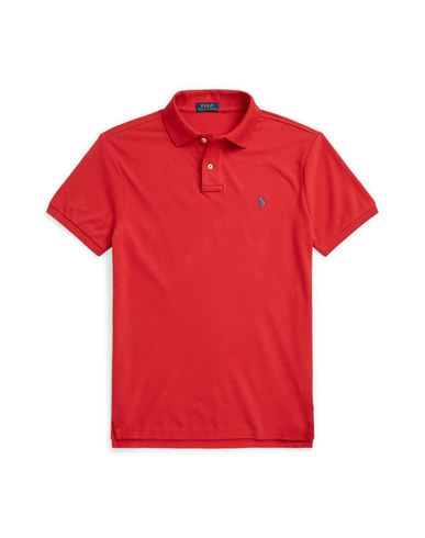 Shop Polo Ralph Lauren Slim Fit Mesh Polo Shirt Man Polo Shirt Red Size L Cotton